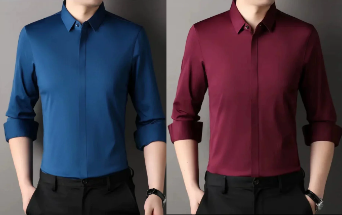 Devin | Knitterfreies Herrenhemd mit Knopfleiste