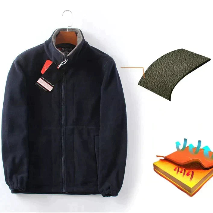 Manuel | Doppellagige Fleece-Kapuzenjacke