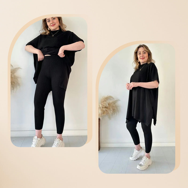 Lena | Zweiteiliges Damen-Set aus Stretch-Strick