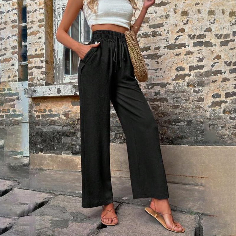 Daleyza | Damenhosen mit elastischem Hohenbund und lockerer Passform