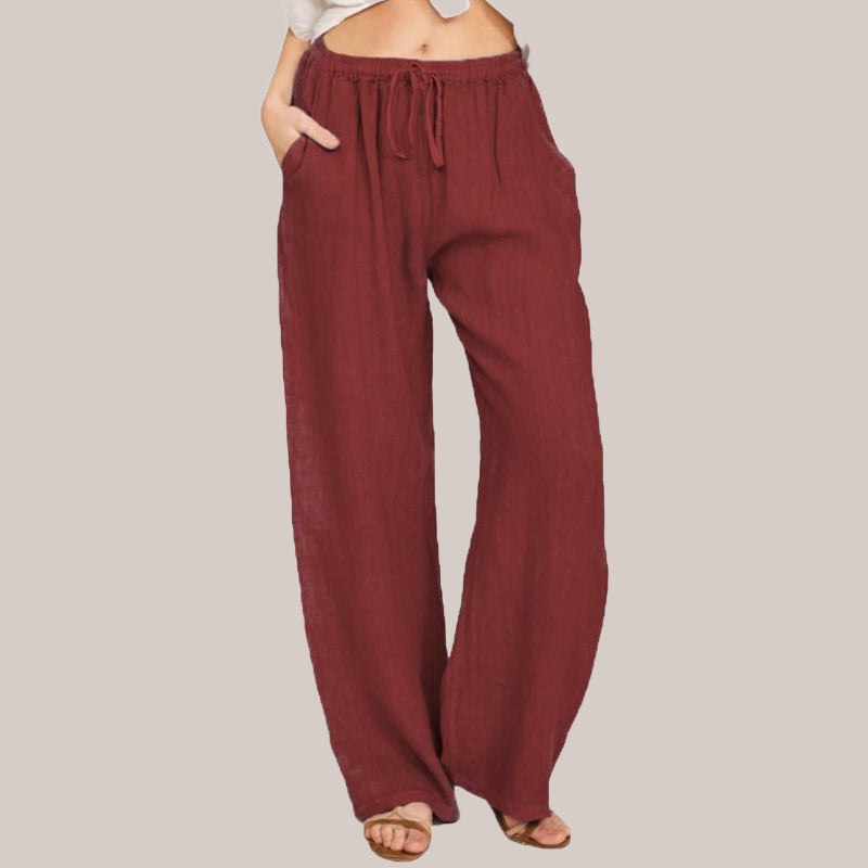 Mira | Weite Leinenhose für mühelose Eleganz