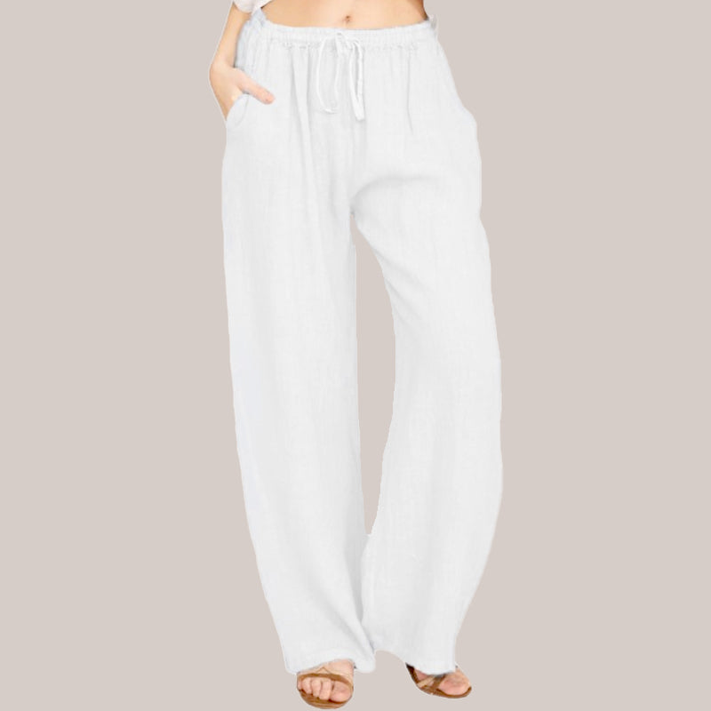 Mira | Weite Leinenhose für mühelose Eleganz
