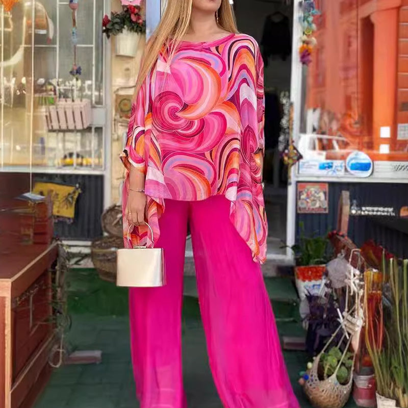 Andrena | Buntes Sommerkleid aus Chiffon für Damen