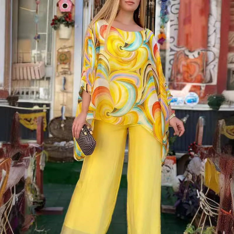 Andrena | Buntes Sommerkleid aus Chiffon für Damen