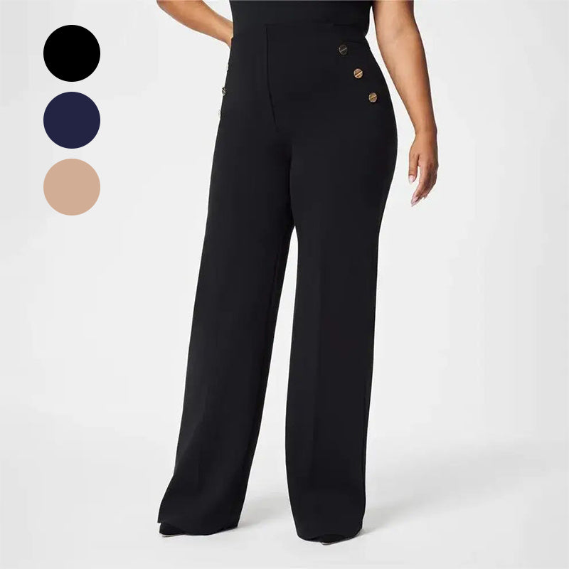 Micah |  Damen Plus Size Hosen mit hoher Taille und weiten Beinen