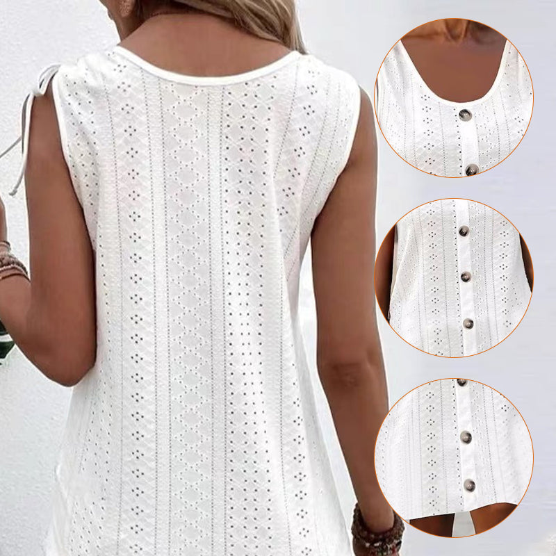 Lina | Ärmelloses Strickkleid mit U-Ausschnitt