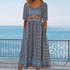 Angeline | Damen elegantes Kleid mit Boho-Stil Druck
