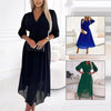 Mirella | Kleid mit V-Ausschnitt und halblangen Ärmeln