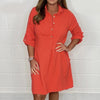 Abigail | Oversized Sommer Plus Size Hemdkleid – Blau, Orange, Casual Elegance