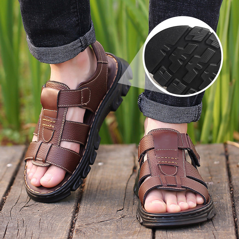 Miguel | Atmungsaktive Sommer-Ledersandalen für Herren