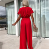 Yael | 🔥50% Rabatt🔥Unifarbener Jumpsuit mit hoher Taille und gefaltetem Bein