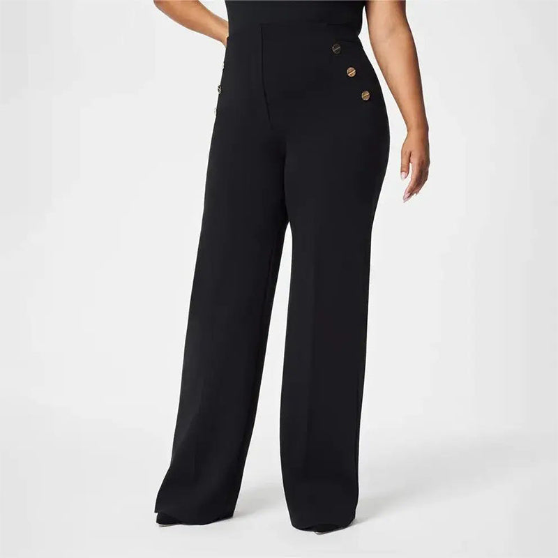Elisa | Plus-Size High-Waist-Stretchhose mit weitem Bein