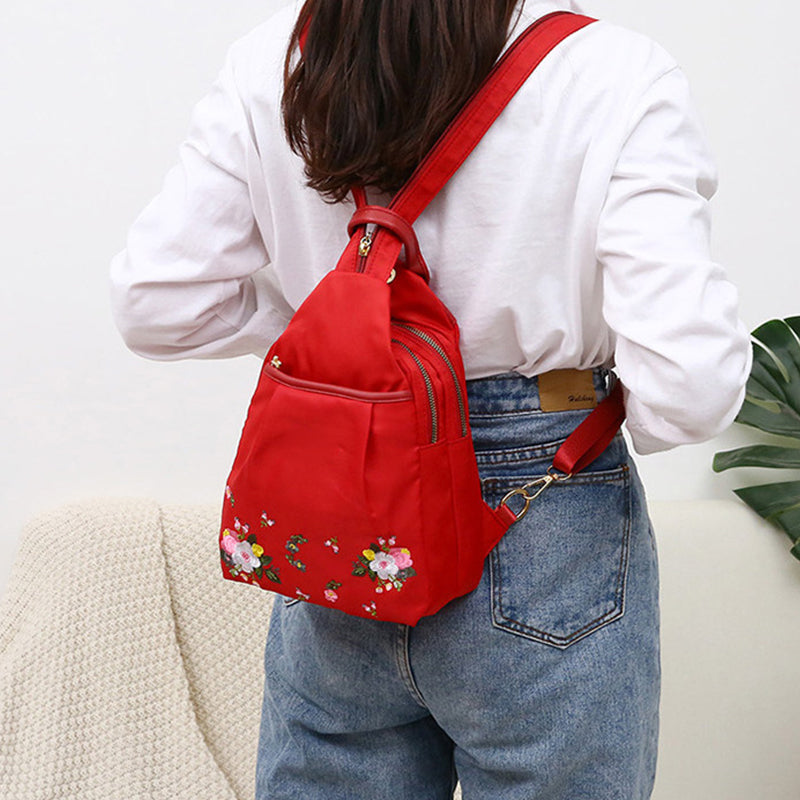 Indira | Multifunktioneller, tragbarer Damenrucksack mit Aufdruck
