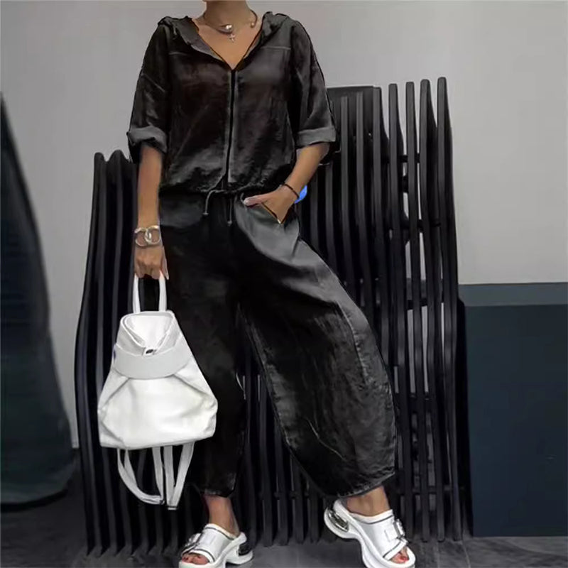 Nash | Zweiteiliges Set aus lässigem Oberteil und Hose für Damen