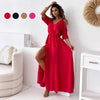 Camdyn | Elegantes, sexy Kleid mit V-Ausschnitt und Seitenschlitz für Damen