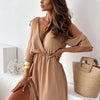 Camdyn | Elegantes, sexy Kleid mit V-Ausschnitt und Seitenschlitz für Damen