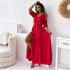 Camdyn | Elegantes, sexy Kleid mit V-Ausschnitt und Seitenschlitz für Damen