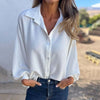 Rivera | HEISSER VERKAUF 50% Elegantes einfarbiges Button-Up-Hemd für Damen