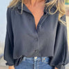 Rivera | HEISSER VERKAUF 50% Elegantes einfarbiges Button-Up-Hemd für Damen