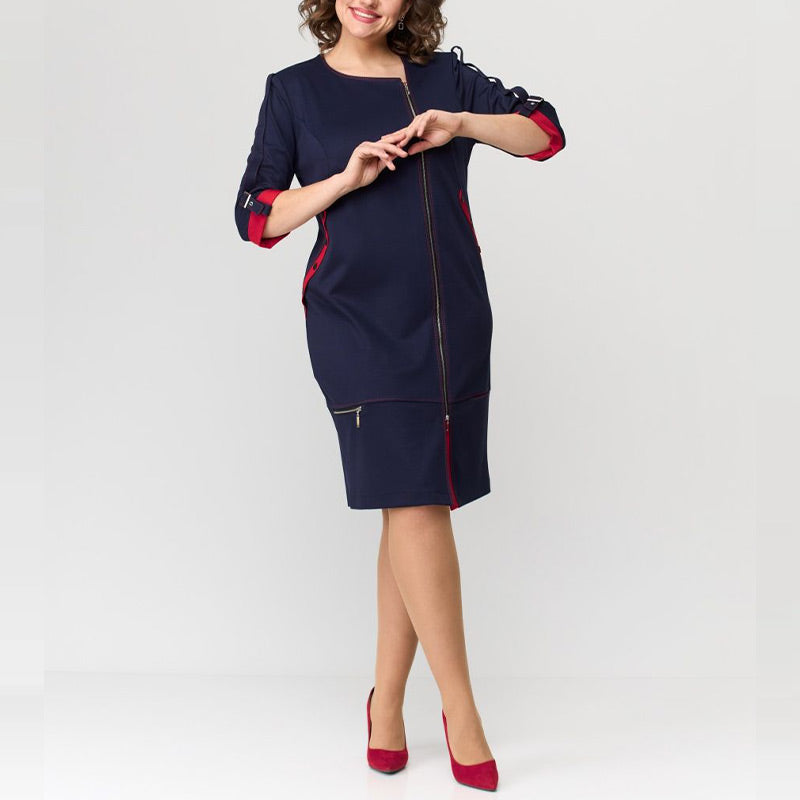 Jeanette | Hochwertiges Damenkleid mit seitlichem Reißverschluss