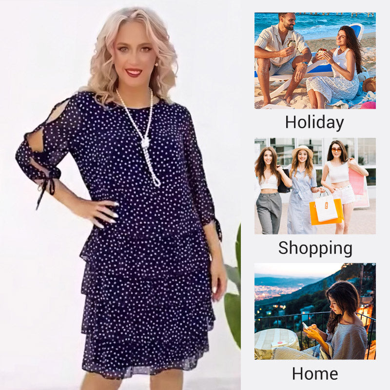 Levi | Damen Casualkleid mit Druck und Schichten