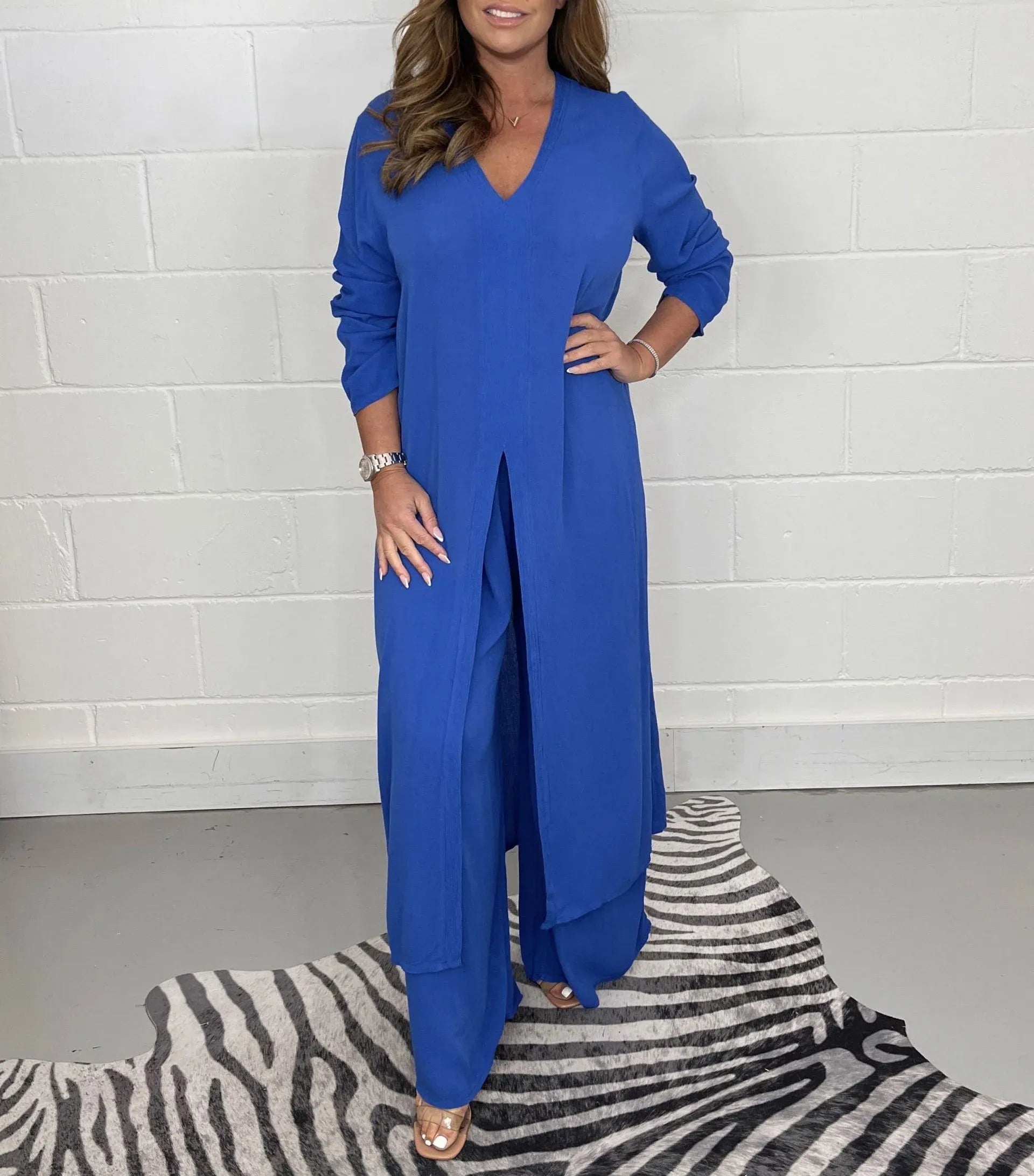 Alina | Zweiteiliges Set aus Langem Oberteil und Freizeithose