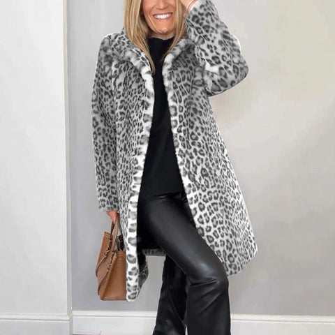 Leona | Mittellange Leopardenjacke für Damen