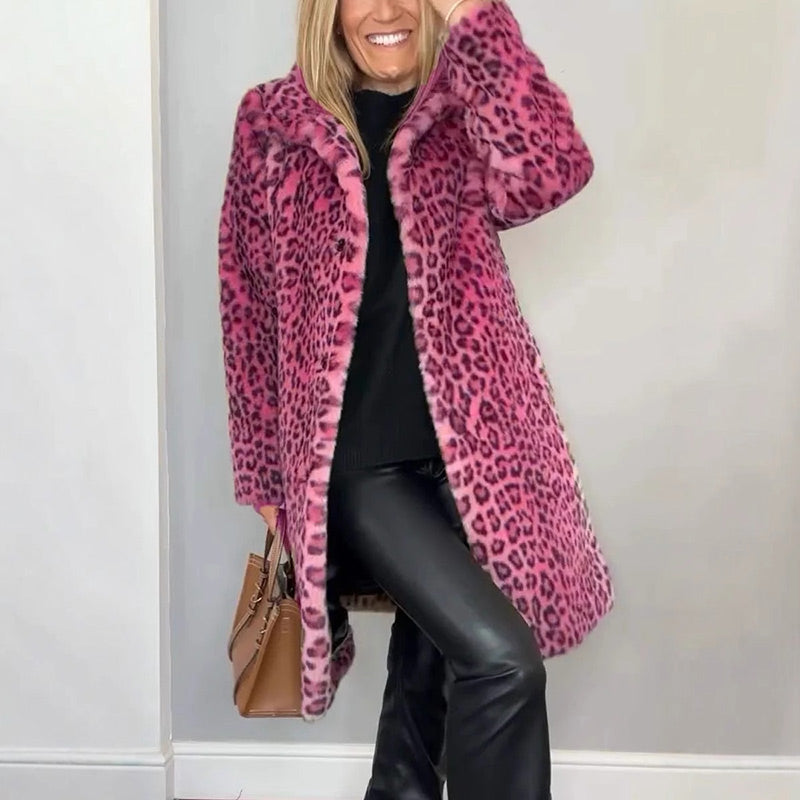 Leona | Mittellange Leopardenjacke für Damen