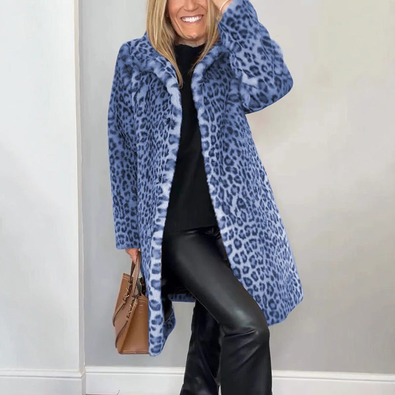 Leona | Mittellange Leopardenjacke für Damen