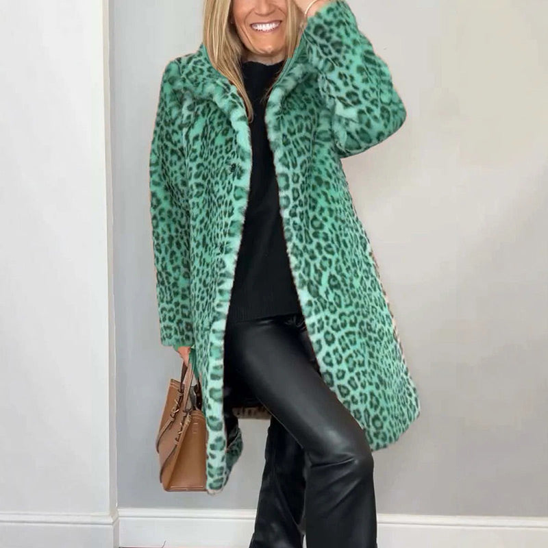 Leona | Mittellange Leopardenjacke für Damen