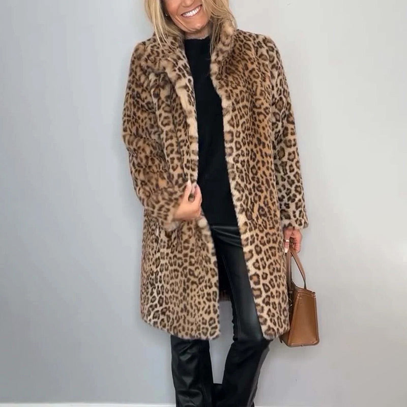 Leona | Mittellange Leopardenjacke für Damen