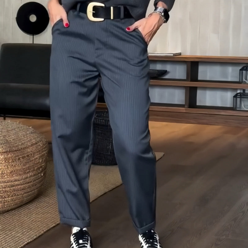 Rosannie | Gerade informelle Blazerhosen mit hoher Taille für Damen