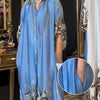 Alina | Maxikleid mit Revers und Aufdruck für Damen