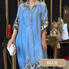 Alina | Maxikleid mit Revers und Aufdruck für Damen
