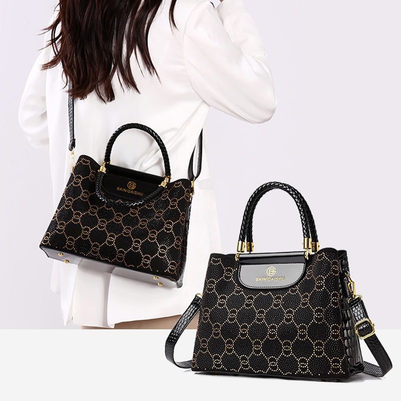 Sutton | Luxus Damenhandtasche mit 3 Fächern und Schulterriemen