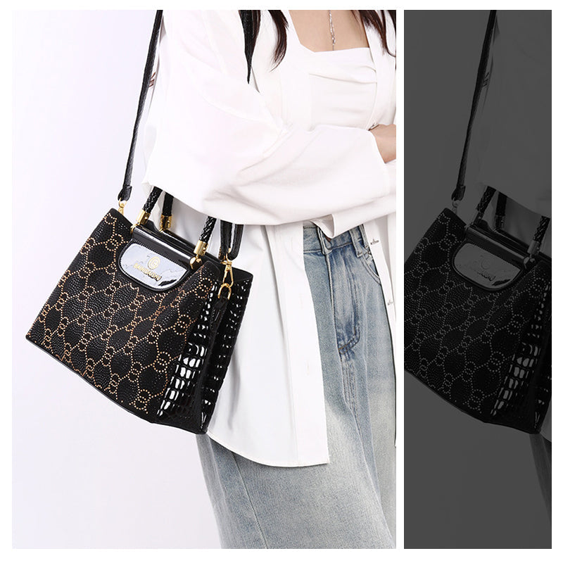 Sutton | Luxus Damenhandtasche mit 3 Fächern und Schulterriemen