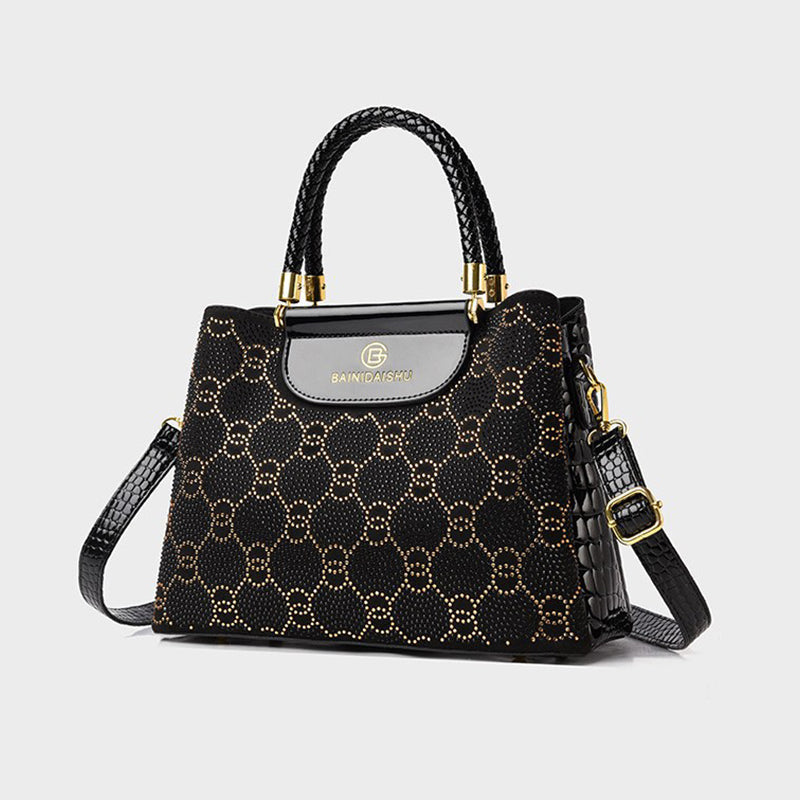 Sutton | Luxus Damenhandtasche mit 3 Fächern und Schulterriemen