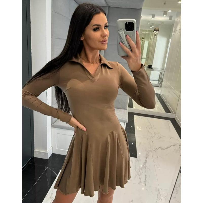 Bea | Elegantes Skaterkleid mit langen Ärmeln