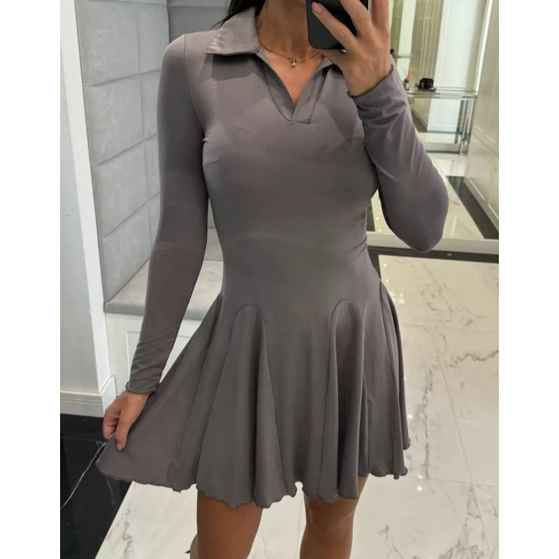 Bea | Elegantes Skaterkleid mit langen Ärmeln