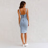Dania | A-Linien-Kleid aus Denim mit verstellbaren Trägern