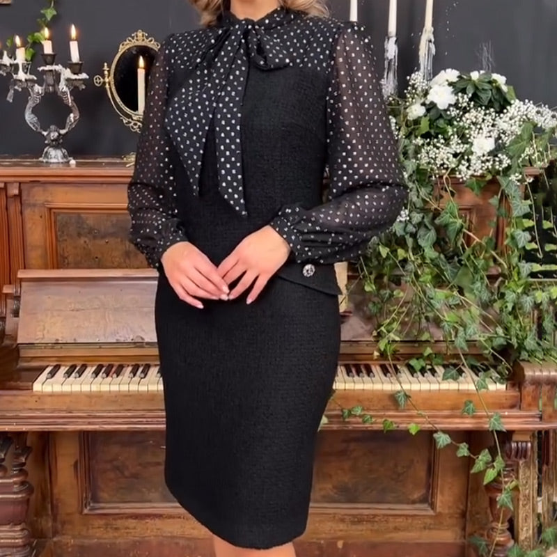 Lara | Elegantes Kleid mit Schleifenkragen