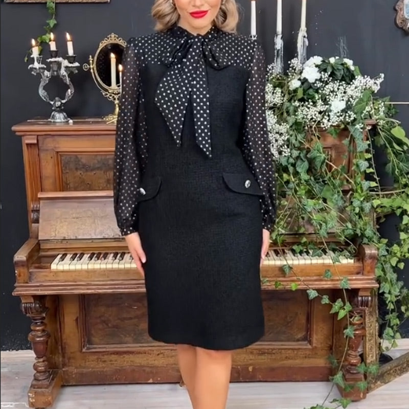 Lara | Elegantes Kleid mit Schleifenkragen