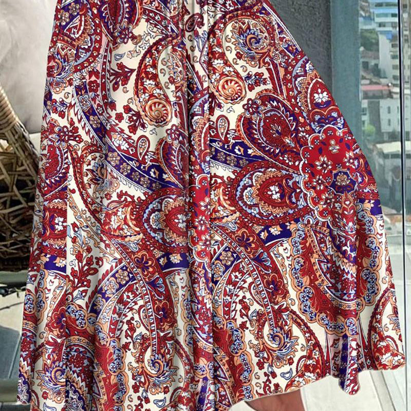 Larissa | Modischer Rock mit Blumendruck und hoher Taille für Frauen