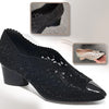 Conrad | Hohle Mesh-Sandalen mit Strassstein und Klobigem Absatz