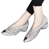 Taylor | Hohle Mesh-Sandalen mit Strassstein und Klobigem Absatz