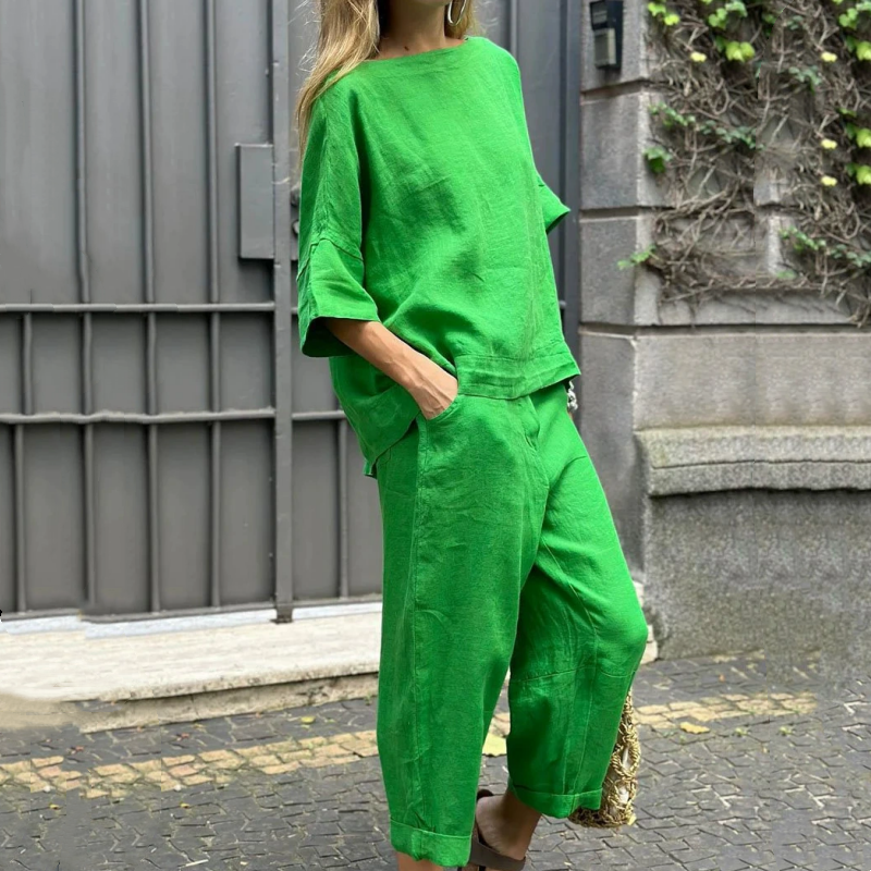 Elina | Zweiteiliges Leinen-Set