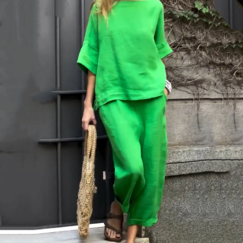 Elina | Zweiteiliges Leinen-Set