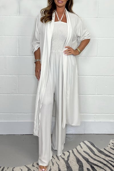 Gustana | Damenmode geräuschlose Schnürung 2-teiliges weites Bein Set