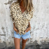 Loyda | Langarmhemd mit Vintage-Revers und Aufdruck