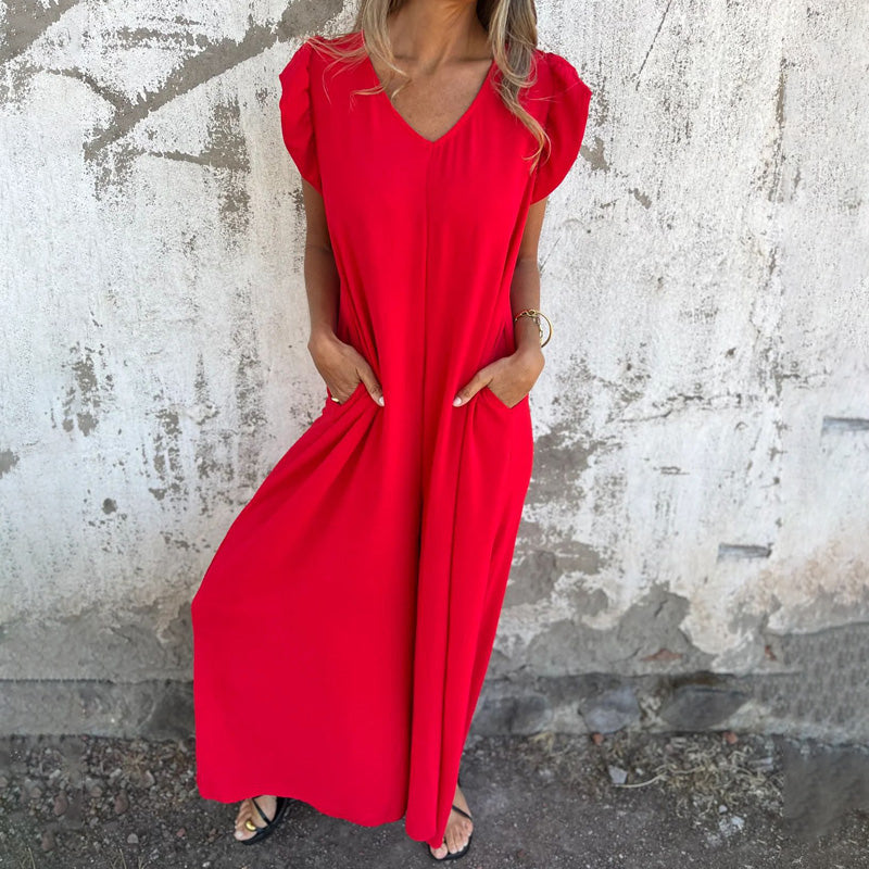 Kira | Damenkleider mit V-Ausschnitt und Leopardenmuster